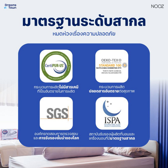 Nooz Evening Lite Evo ที่นอนเมมโมรีโฟมคูลผสานโฟมชาร์โคล