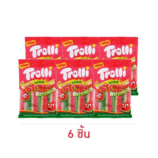 ทรอลลี่ เยลลี่ซาวร์สแตร็ปซ์วอเตอร์เมลอน 70 กรัม
