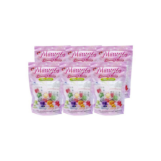 มิวจิค กัมมี่คิวบ์มิกซ์เฟลเวอร์ 80 กรัม (แพ็ก 6 ชิ้น)