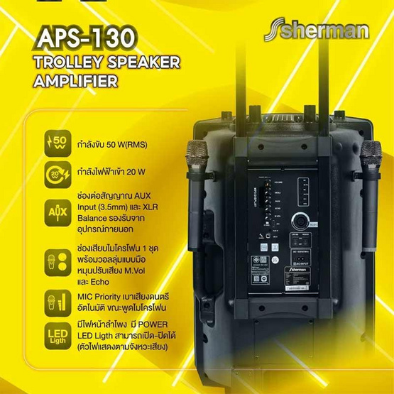 Sherman ชุดลำโพงบลูทูธ รุ่น APS-130