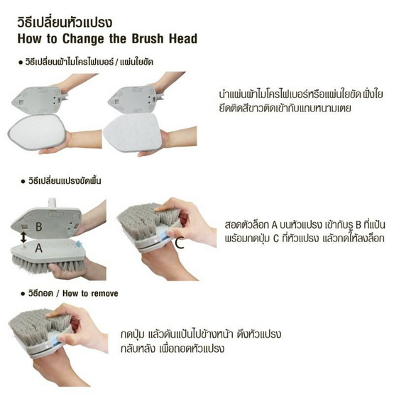 โพลี-ไบรท์ แปรงขัด รุ่น ทริปเปิ้ลแอคชั่น
