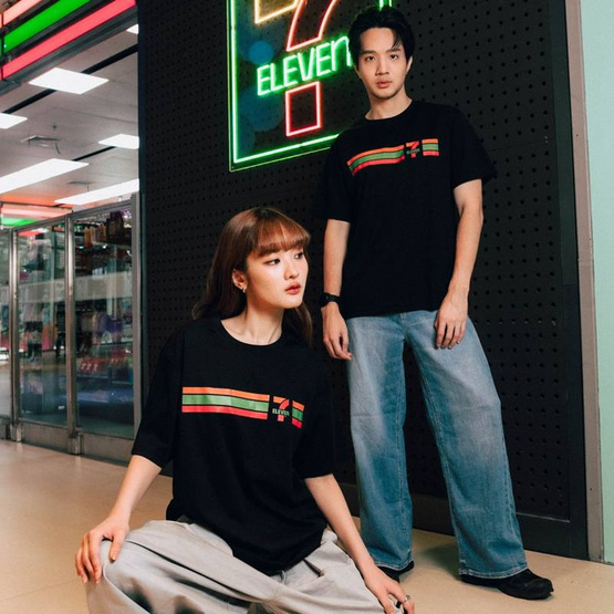 เสื้อยืด Collection 7-Eleven ULTRA COOl (Mynds) สีดำ