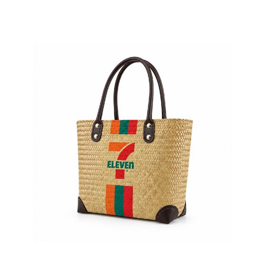 กระเป๋ากระจูด Collection 7-Eleven สีน้ำตาล