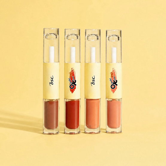 Bsc ลิปจิ้มจุ่ม Tasty Kiss Liplock 2 มล.+2 มล.
