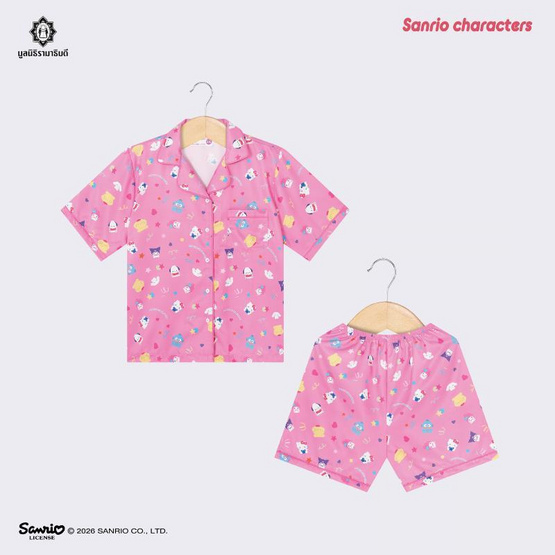ชุดนอนเสื้อกางเกง Sanrio Characters - ชมพู