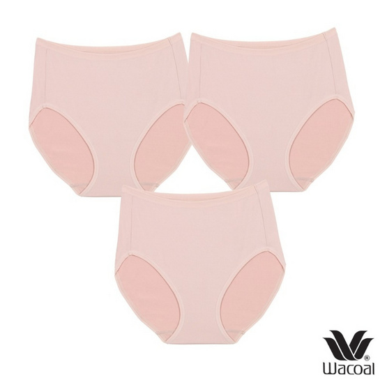 Wacoal Panty กางเกงในรูปทรง SHORT แบบเต็มตัว รุ่น WU4T34 สีเบจ Set 3 ชิ้น