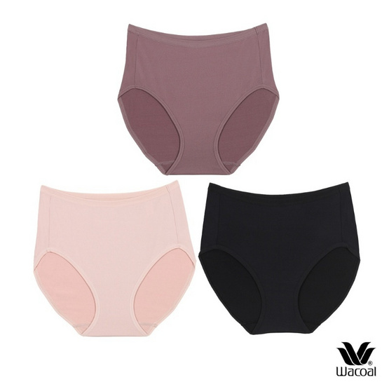 Wacoal Panty กางเกงในรูปทรง SHORT รุ่น WU4T34 สีเบจ-ดำ-น้ำตาล Set 3 ชิ้น