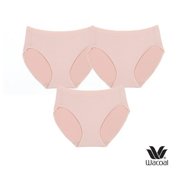 Wacoal Panty กางเกงในรูปทรง Bikini รุ่น WU1T34 สีเบจ Set 3 ชิ้น