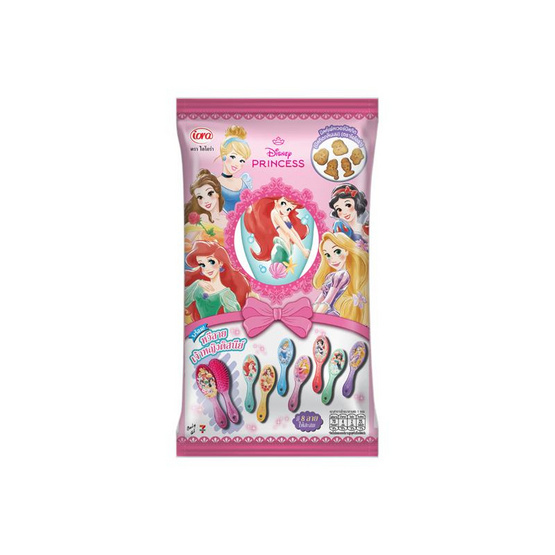 ไอโอร่า บิสกิตกลิ่นนม พร้อมหวี Disney Princess คละลาย 16 กรัม (แพ็ก 8 ชิ้น)