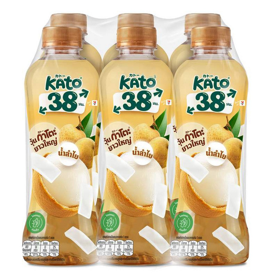 กาโตะ 38 น้ำลำไย 350 มล. (แพ็ก 6 ขวด)