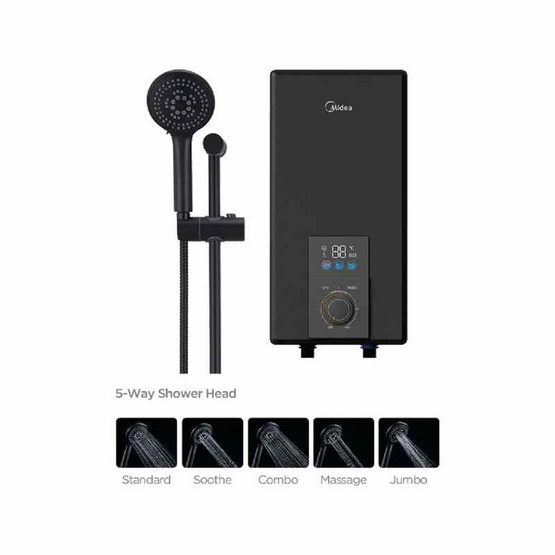 Midea เครื่องทำน้ำอุ่น 4800 วัตต์ รุ่น MWH-48EMBNTH(B)-BB