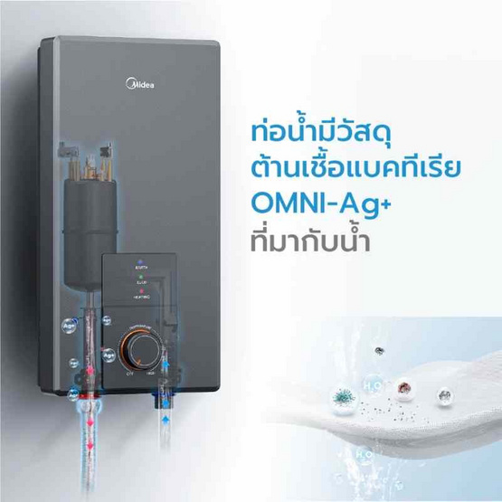 Midea เครื่องทำน้ำอุ่น 3800 วัตต์ รุ่น MWH-38MMBNTH(C)-CS