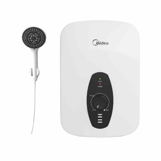 Midea เครื่องทำน้ำอุ่น พร้อมชุดฝักบัว 4500 วัตต์ รุ่น MWH-45QTH(W)