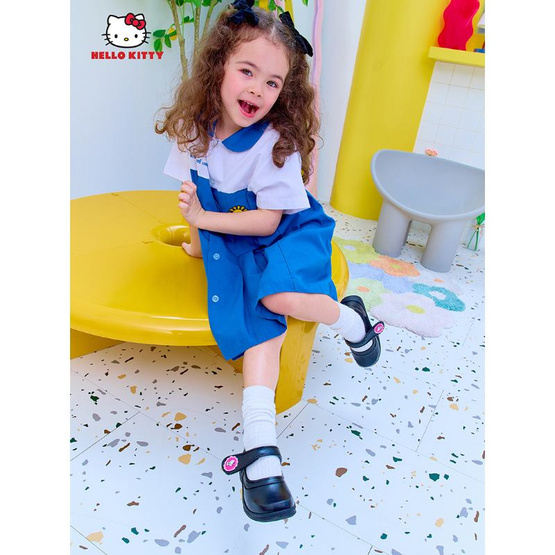 Hello Kitty รองเท้านักเรียน แบบตีนตุ๊กแก รุ่น KLT-542