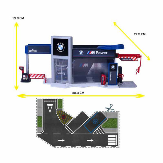 Majorette เซตจำลองโชว์รูมรถ BMW พร้อมโมเดลรถ 1 คัน
