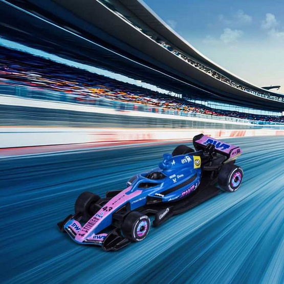 Majorette เซตจำลองโชว์รูมรถ Motosport Alpine พร้อมโมเดลรถ 1 คัน