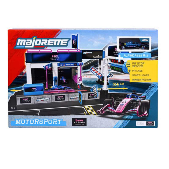 Majorette เซตจำลองโชว์รูมรถ Motosport Alpine พร้อมโมเดลรถ 1 คัน