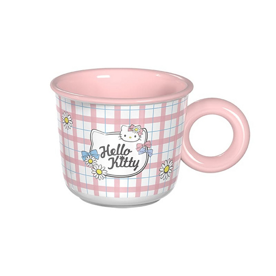 FOFO แก้วปากกว้างหูจับกลม รุ่น CT-U7-KT45-1 Hello Hitty ขนาด 370 มล.