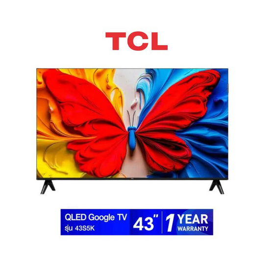 TCL QLED Google TV Full HD รุ่น 43S5K สมาร์ททีวี 43 นิ้ว