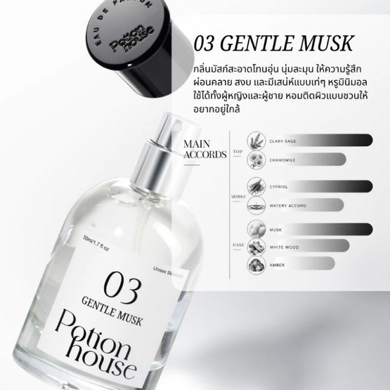 Potion House น้ำหอม Gentle Musk Parfum 50 ml