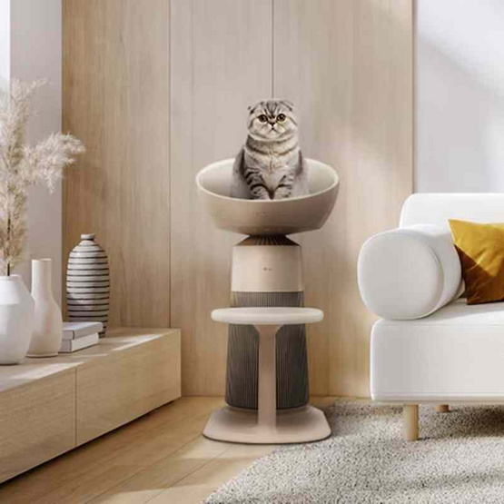 LG เครื่องฟอกอากาศ PuriCare AeroCat Tower สำหรับน้องแมว 24 ตร.ม. รุ่น AS25GCBY0