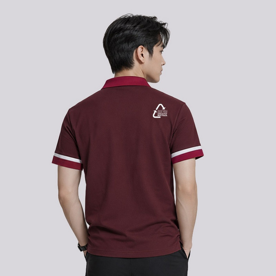 CP ALL เสื้อโปโลชาย Upcycling สีแดง