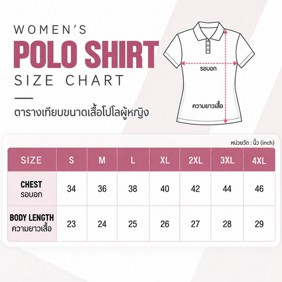 CP ALL เสื้อโปโลหญิง Upcycling สีแดง