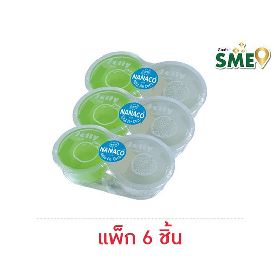 นานาโกะ เจลลี่ผสมวุ้นน้ำมะพร้าวคละรส 216 กรัม (แพ็ก 6 ชิ้น)