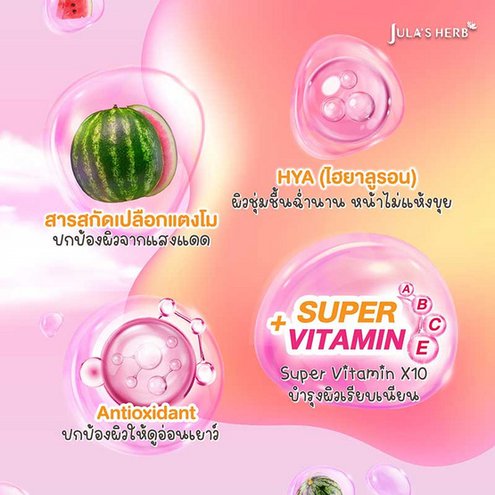 Jula's Herb ดีดีครีมแตงโม SPF50 PA+++ 8 มล. (แพ็ก 6 ชิ้น)