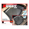 Leomax ถาดยางปูพื้นรถยนต์ รุ่น BUDDY ด้านหน้า-หลัง ชุด 4 ชิ้น (สีดำ)