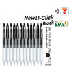 KIAN-DA ปากกาเจลหมึกดำ U-Click 0.5มม. (แพ็ก12ด้าม)