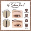 Mille ดินสอเขียนคิ้ว 6D Eyebrow Pencil Waterproof 2 กรัม #02 Dark Brown