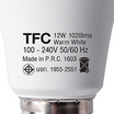 TFC หลอด LED A60 ECO 12 วัตต์ ขั้ว E27 แสงวอร์มไวท์ / 2ชิ้น