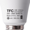 TFC หลอด LED A60 14 วัตต์ ขั้ว E27 แสงเดย์ไลท์ -ขาว