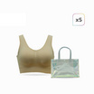 Wacoal Smart Size Bra วาโก้ สมาร์ท บรา 5 ตัว แถมฟรี กระเป๋า MINI JELLY BAG