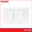 HACO AP-S21 สวิตซ์ 1ทาง 2 ช่อง สีขาว