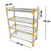 CASSA ชั้นวางรองเท้าสแตนเลส 4 ชั้น ท่อใหญ่พิเศษ