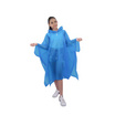 Rain coats ชุดกันฝนสไตส์ญี่ปุ่น Free Size พร้อมรองเท้าบูธคลุมกันฝน (XL) Blue