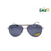 Leon แว่นกันแดด Polarized รุ่น SME+A070 ลีออง กรอบสีเงิน เลนส์สีดำ