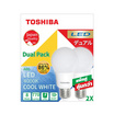 Toshiba หลอดไฟ LED A-Bulb 8W CW แพ็กคู่