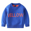 DELON KID เสื้อกันหนาวเด็กชาย เสื้อไหมพรมคอตตอนเนื้อนุ่ม เสื้อแขนยาว AA5011 สีน้ำเงิน