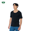 ห่านคู่ เสื้อยืดผู้ชาย คอกว้าง สีดำ รุ่น Classic