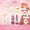 Littal Lady ลิปสติกออร์แกนิก สำหรับเด็ก สีชมพูสดใส ฟรีต่างหูหนีบ (LP117)