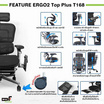 DF Prochair เก้าอี้เพื่อสุขภาพ รุ่น Ergo2 Top Plus T168