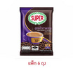 ซุปเปอร์กาแฟ3in1 สูตรน้ำตาลน้อย 110 กรัม (11 กรัม x 10 ซอง) แพ็ก 6 ถุง