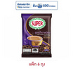 ซุปเปอร์กาแฟ3in1 สูตรน้ำตาลน้อย 110 กรัม (11 กรัม x 10 ซอง) แพ็ก 6 ถุง