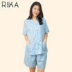 RIKA ชุดนอน ผ้าคอตตอน น่ารักๆ เสื้อ+ กางเกงขาสั้น FV3034