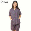 RIKA ชุดนอน ผ้าคอตตอน น่ารักๆ เสื้อ+ กางเกงขาสั้น FV3034