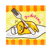 Chilli ผ้าขนหนูลิขสิทธิ์ ขนาด 12x12 นิ้ว Gudetama ช้อนส้อม