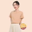 M2S Lifestyle เสื้อยืดคอกลมหญิง ทอฟฟี่นัทลาเต้